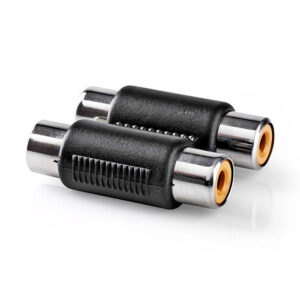 NEDIS CAGB24952BK siyah Adaptör 2x RCA dişi / 2x RCA dişi