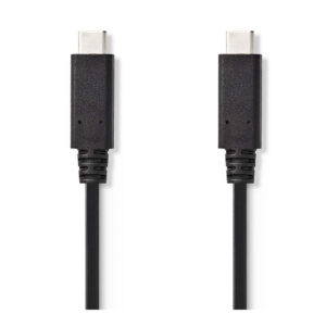 NEDIS CCGP64750BK10 1m USB-C Erkek/USB-C Erkek 3.1 Gen.2 Siyah Kablo