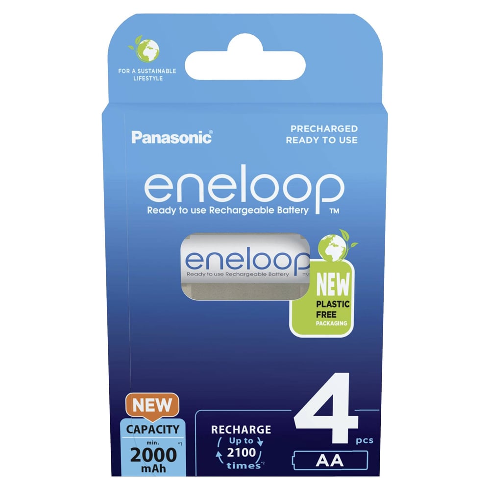 Şarjlı Ni-MH Pil 1.2V AA 2000mAh 4'lü PANASONIC Eneloop BK-3MCDE/4BE