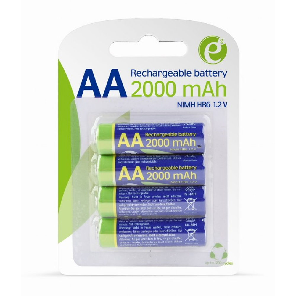 Şarjlı Ni-MH Pil 1.2V AA 2000mAh 4'lü ENERGENIE EG-BA-AA20R4-01