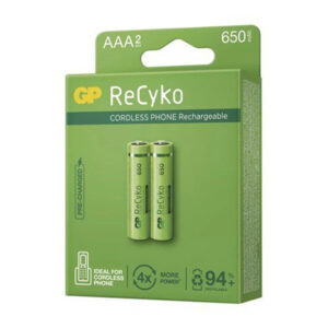 Şarjlı Ni-MH Pil AAA 650mAh 2 Adet GP Recyco GPRHCH63E044
