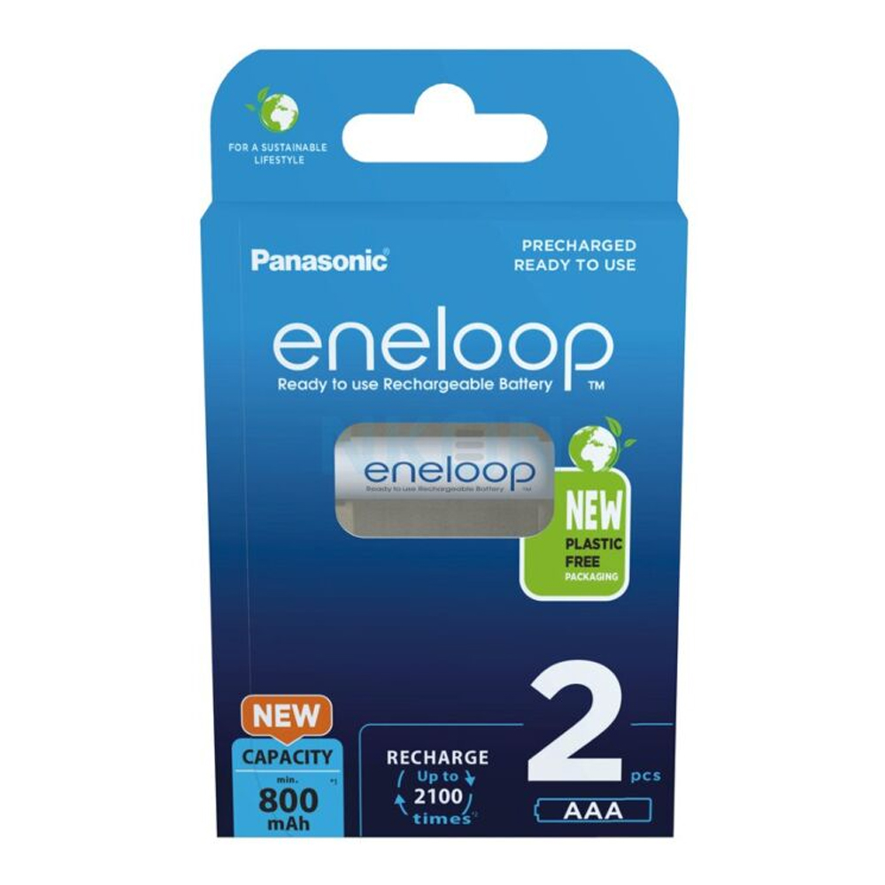 Şarjlı Ni-MH Pil 1.2V AAA 800mAh 2'li PANASONIC Eneloop BK-4MCDE/2BE 52362160