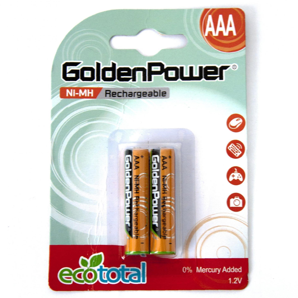 Şarjlı Ni-MH Pil 1.2V AAA 850mAh 2 adet GP MR85AAA1GC2E