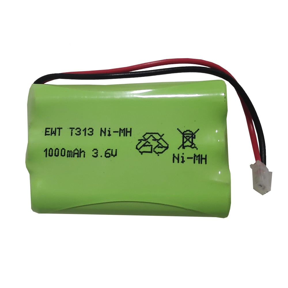 Şarj Edilebilir Ni-MH Pil Paketi 3.6V (3x AAA) 1000mAh EWT T313, Fişli