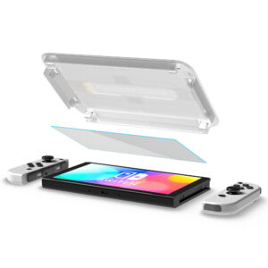 Nintendo Switch OLED için Spigen GLAS.tR Ez Fit 2'li Ekran Koruyucu AGL03829