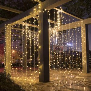 Ön Işıklı Perde Tak-Çalıştır Bağlanabilir 2 x 2m LED Sıcak Beyaz YL-L40200-DG-WW