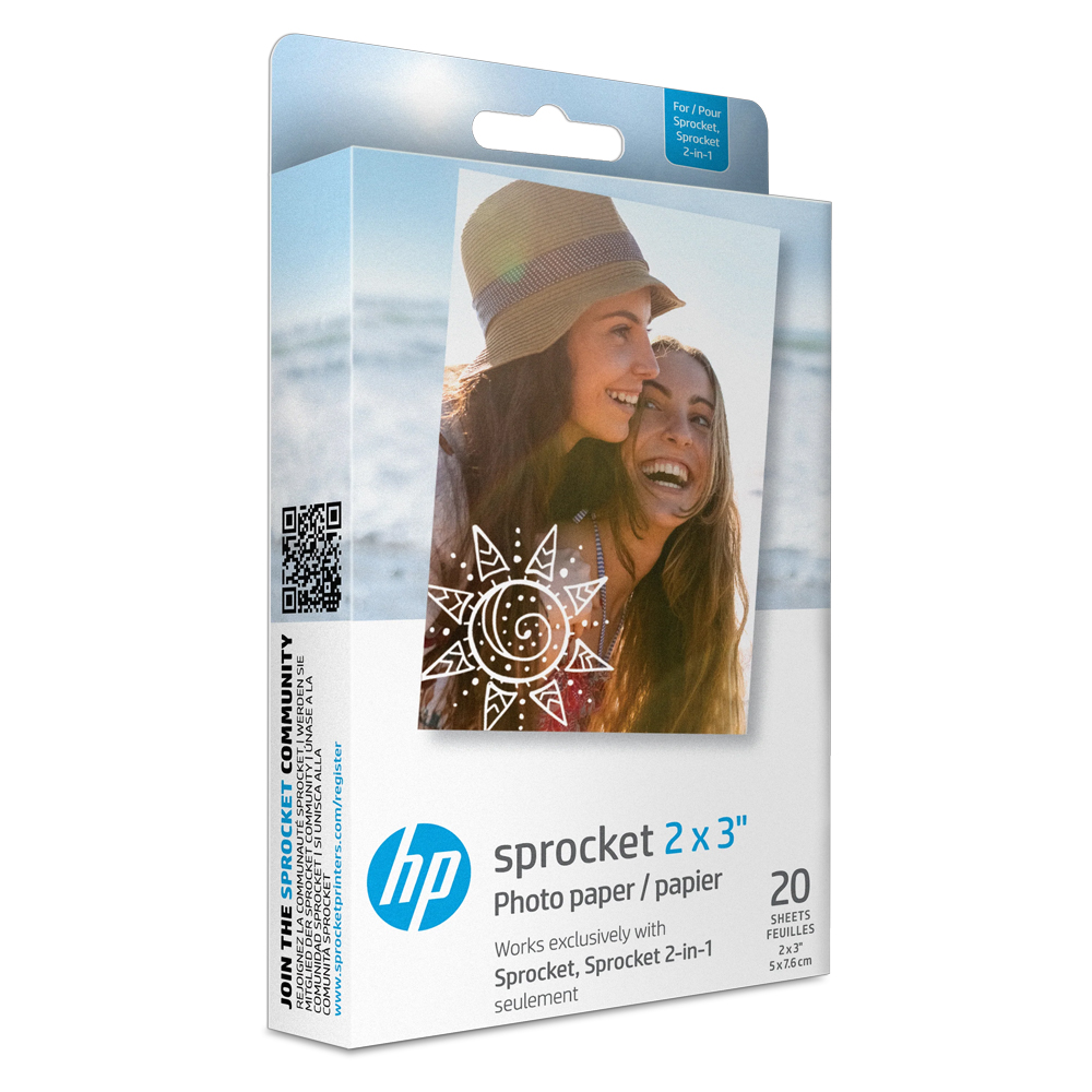 Fotoğraf Kağıdı 2x3" HP Sprocket Premium Zink Yapışkanlı HPIZ2X320 20'li