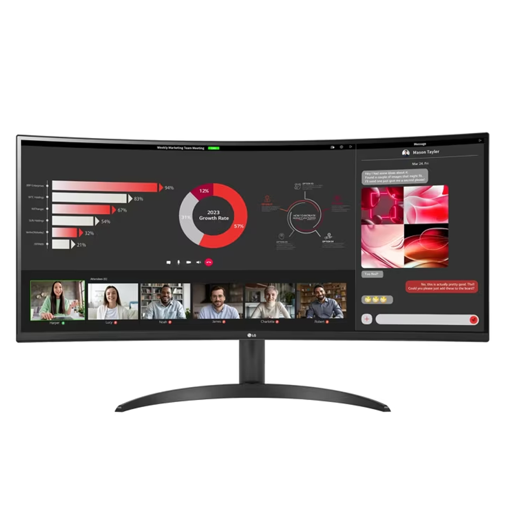 LG 34" Curved UltraWide 34WR50QK-B WQHD LED VA Siyah PC Monitör