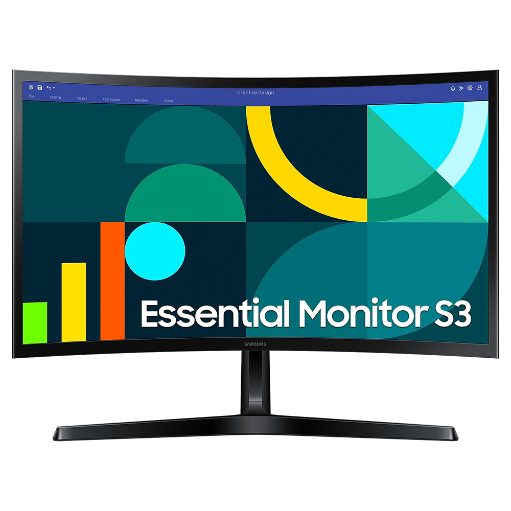 SAMSUNG 24" Curved Essential S3 S36GD LS24D366GAUXEN FHD VA LED Monitör Siyah