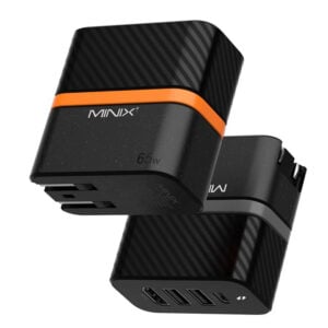 MINIX P4KS Siyah 65W 3 Yollu GaN Duvar Şarj Cihazı USB-C Kablosuyla 512GB