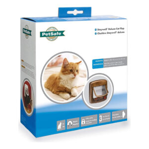 Staywell Deluxe Manyetik 4 Yolu Kilitli Kedi Kapısı Ahşap Görünümü
