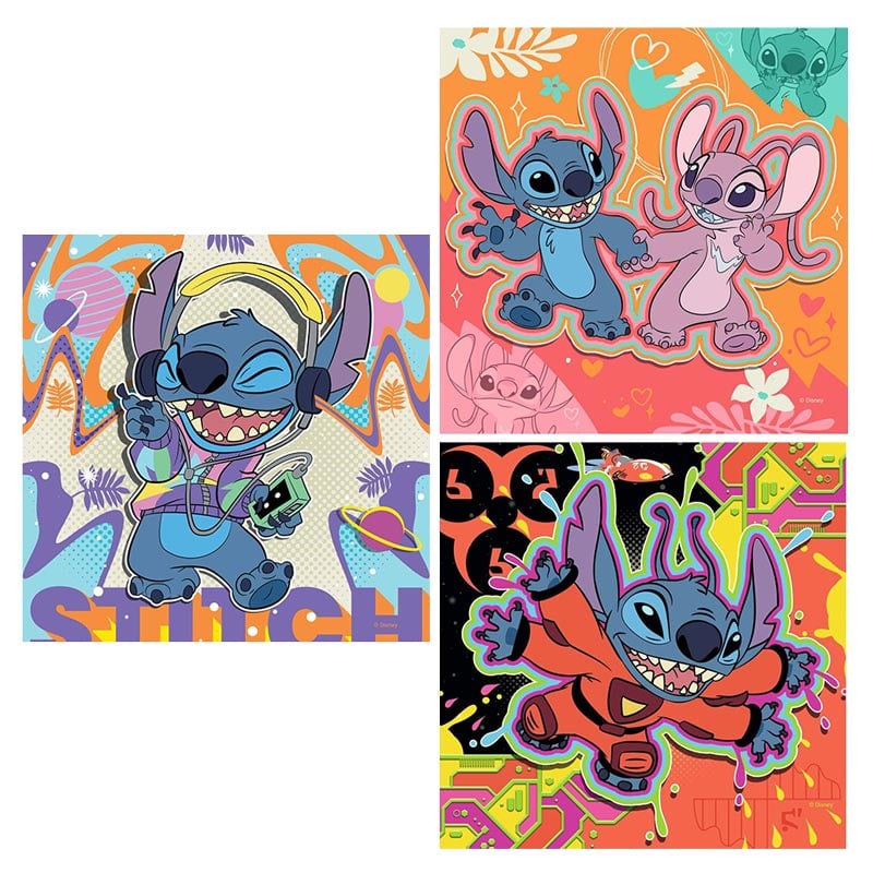 Toy Puzzle RAVENSBURGER Disney: Stitch - Günü Eğlenceli Geçir (3'ü 1 Arada) 12001070