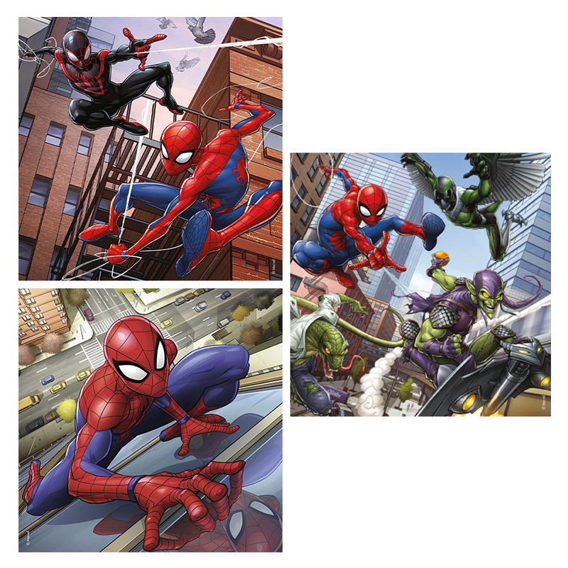 Oyuncak Puzzle RAVENSBURGER Marvel: Spider-Man Eylemde (3'ü 1 Arada) 8025