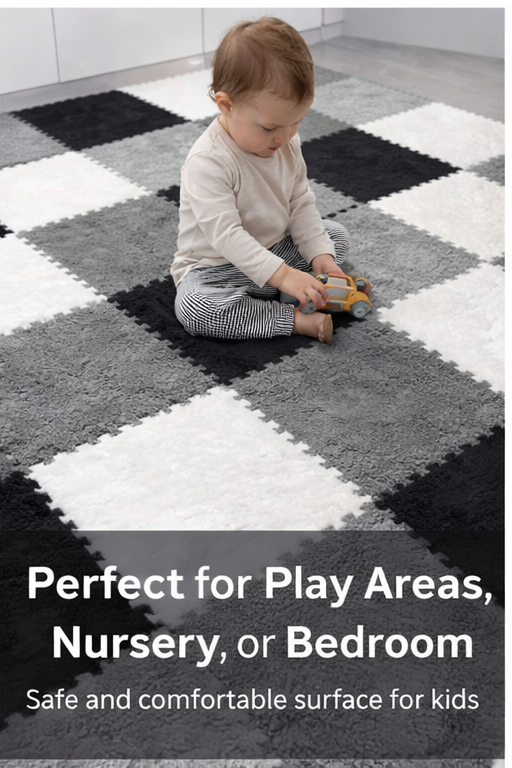 Softgrid Puzzle Peluş Halı (1 Paket 12 Adet~1 m²)