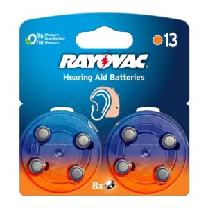 RAYOVAC İşitme Cihazı İçin Çinko Hava Düğme Pil 1.5V 13 8'li