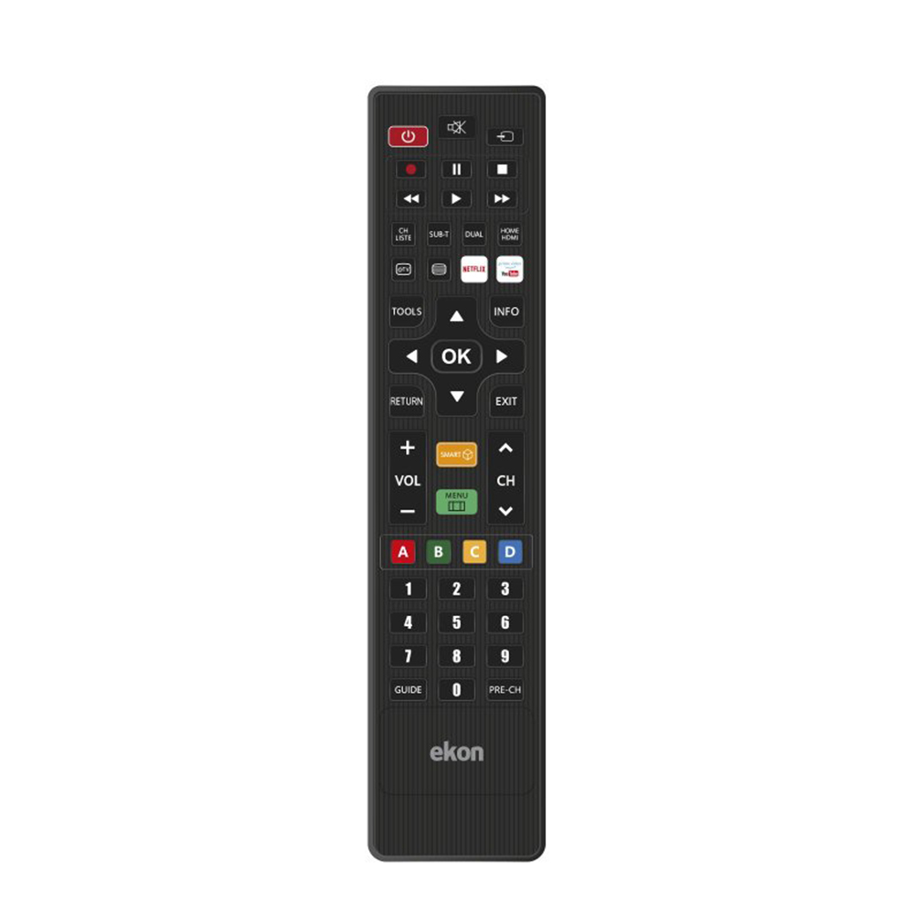 Universal EKON 5'in 1 Evrensel Uzaktan Kumanda ECREMOTEALLIN siyah