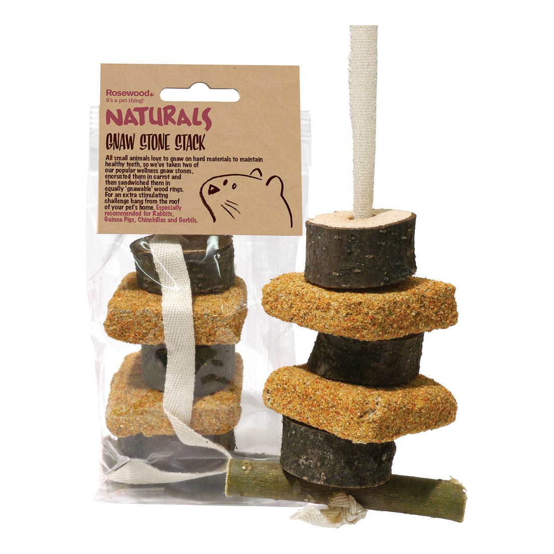 ROSEWOOD Naturals Çiğneme Taşı Seti 200g