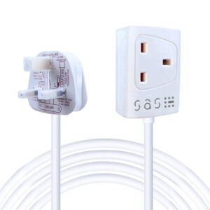 SAS 150-10-003 Beyaz 10m Tekli UK Uzatma Kablosu