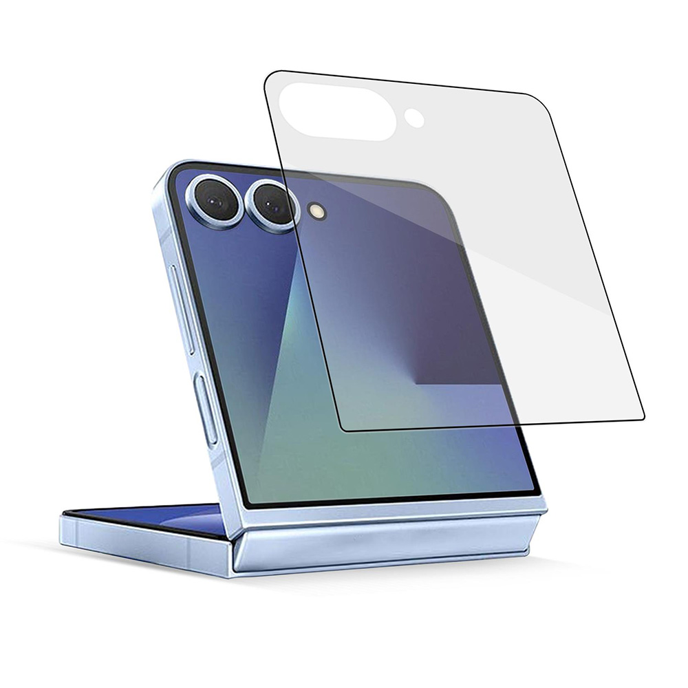 Samsung Galaxy Z Flip 7 CELLY Tam Temperli Cam Ekran Koruyucu FULLGLASS1146BK şeffaf