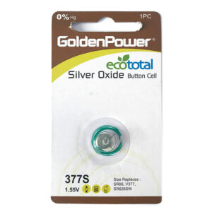 Silver Oxide Düğme Pil 1.55V 377 SR66 GOLDENPOWER