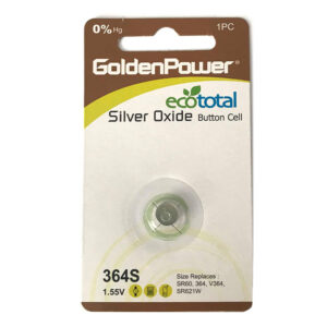 Silver Oxide Düğme Pil 1.55V 364 GOLDENPOWER