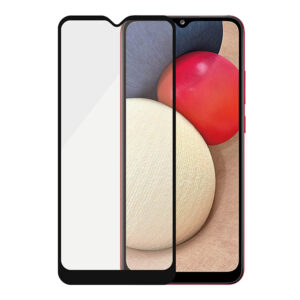 Samsung Galaxy A02s PANZERGLASS Temperli Cam Ekran Koruyucu 7262 Siyah
