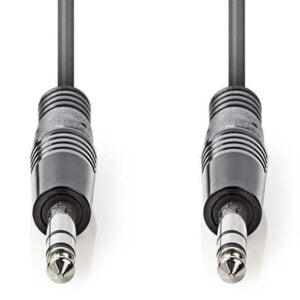 Ses Kablosu 1x Jack 6.35mm Erkek/1x Jack 6.35mm Erkek 1.5m NEDIS COTH23020GY15 Koyu Gri