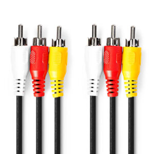 Ses/Video Kablosu 3x RCA Erkek/3x RCA Erkek 1.5m LANCOM AV241-33G BLS LNC siyah