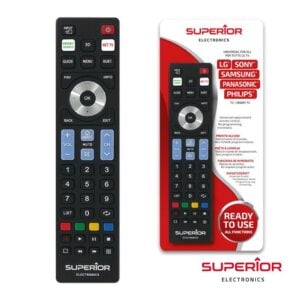 Siyah 188-046 LG/Samsung/Sony/Philips/Panasonic TV için SUPERIOR Uzaktan Kumanda