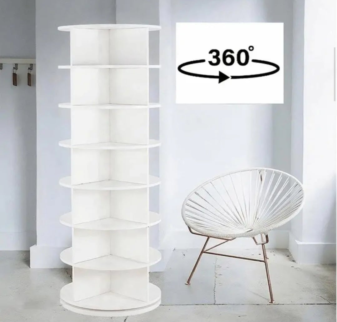 7 Katlı 360° Dönen Ayakkabı&çanta Rafı