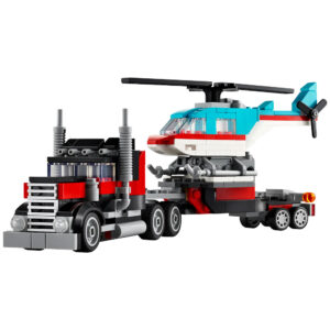 Oyuncak LEGO Creator 3'ü 1 Arada: Düz Yataklı Kamyon ve Helikopter 31146