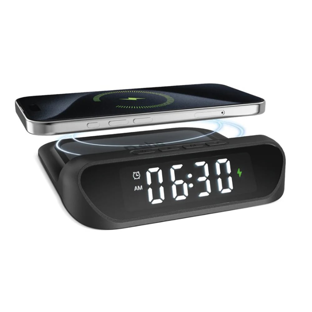 SBS TEWIRCLOCK Siyah Kablosuz Şarjlı Alarm Saati