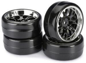 Tekerlek Seti Drift LP "Kombin / Profil B" siyah/ş chrome 1:10 (4 adet)
