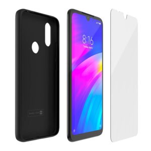 Xiaomi Redmi 7 Kılıf MADE FOR MI WICASEREDMI7 siyah + Ekran koruyucu