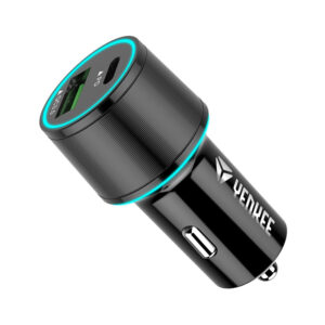 YENKEE YAC 2142 Siyah Çift Yönlü USB-A/USB-C Araç Şarj Cihazı