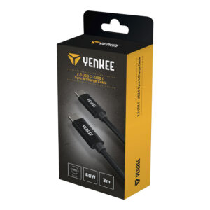 YENKEE YCU C103 BK Siyah 3m USB-C Erkek/USB-C Erkek 2.0 Kablo