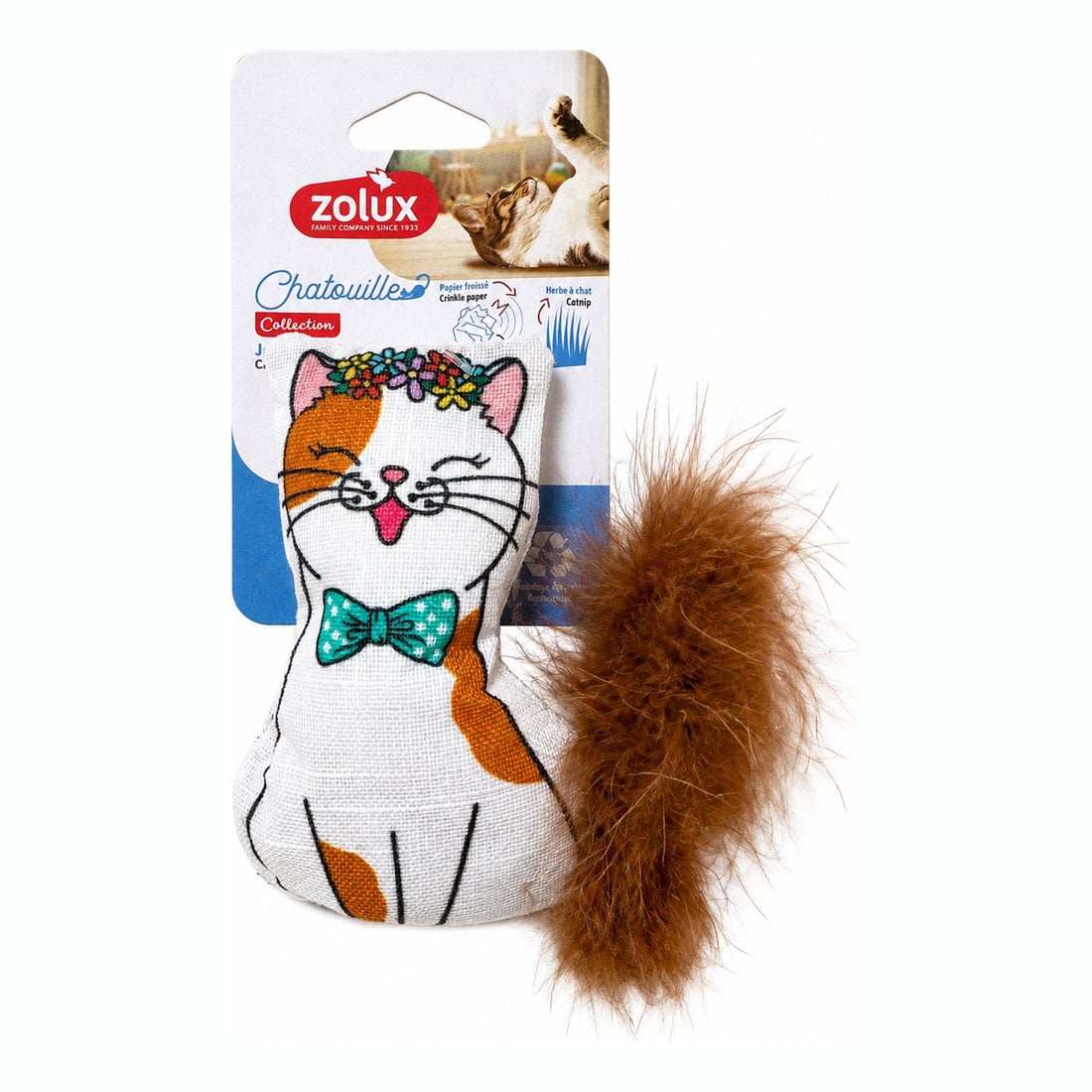 ZOLUX - Kedi Oyuncağı Çiçek Kedi Tüyü ile
