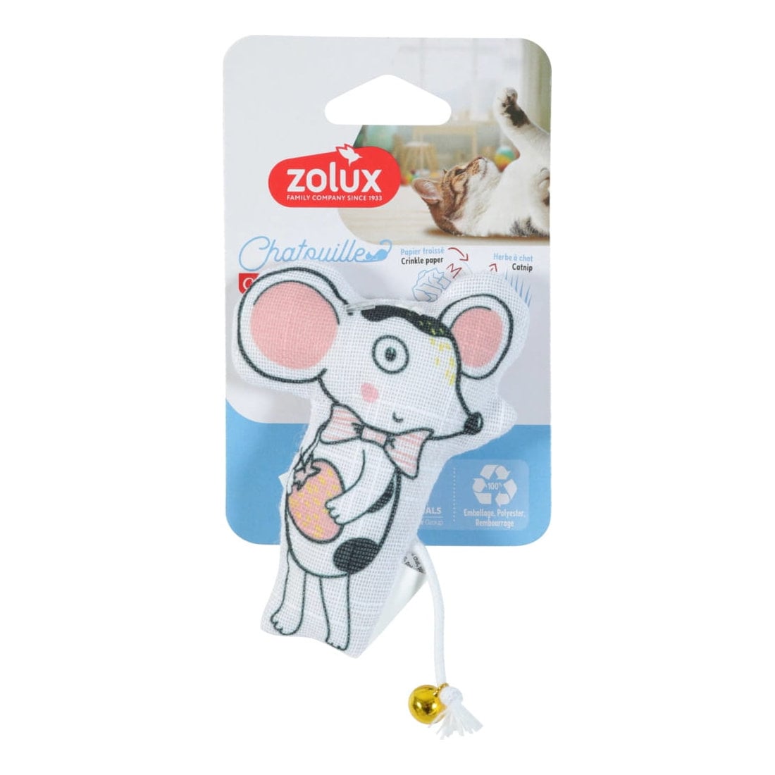 ZOLUX - Çanlı Çilek Fare Kedi Oyuncağı