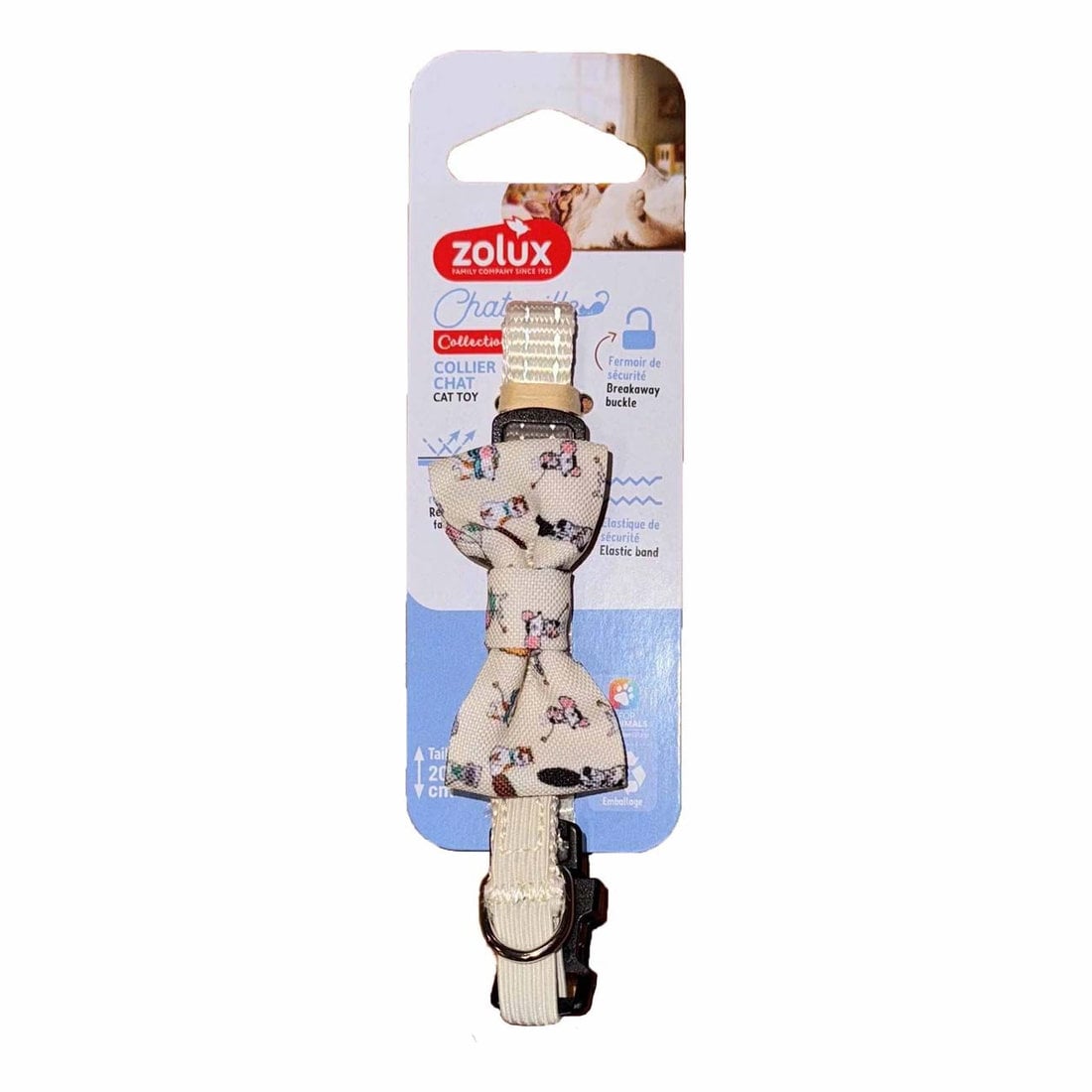 ZOLUX - Fiyonk Detaylı Kedi Tasması Bej