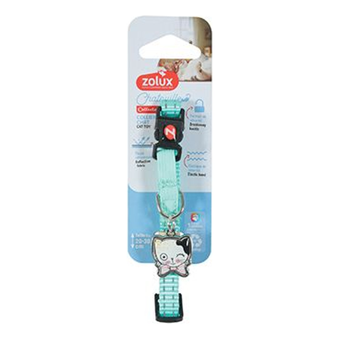 ZOLUX - Kedi Tasmalı Kedi Etiketi Mavi
