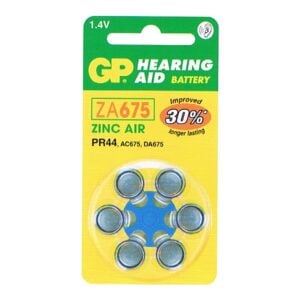 Zinc Air Düğme Pil İşitme Cihazı ZA675 6lı GP