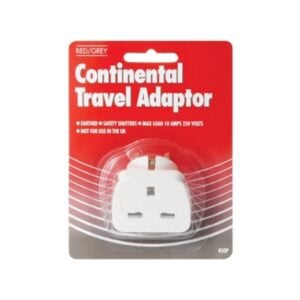 Seyahat Adaptörü SCHUKO/UK KIRMIZI/GRİ B50P