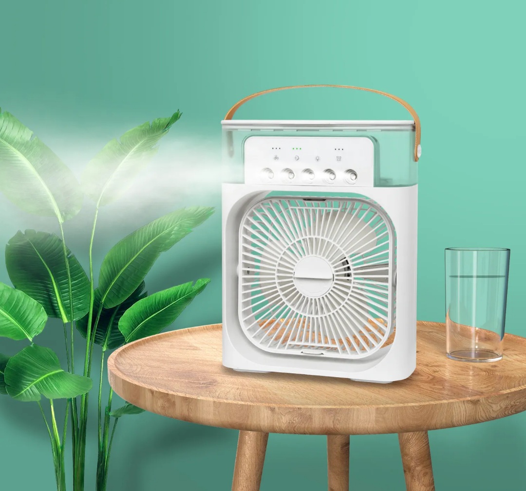 Air Cooler Buzlu Hava Üfleyen Led Işıklı Usb Taşınabilir Fan