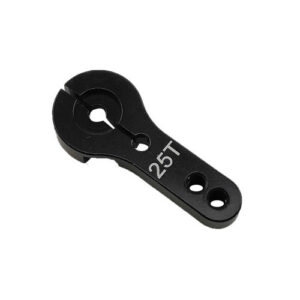 ALÜMİNYUM SIKIŞTIRMA SERVO KORNASI SİYAH (25T - 24MM)