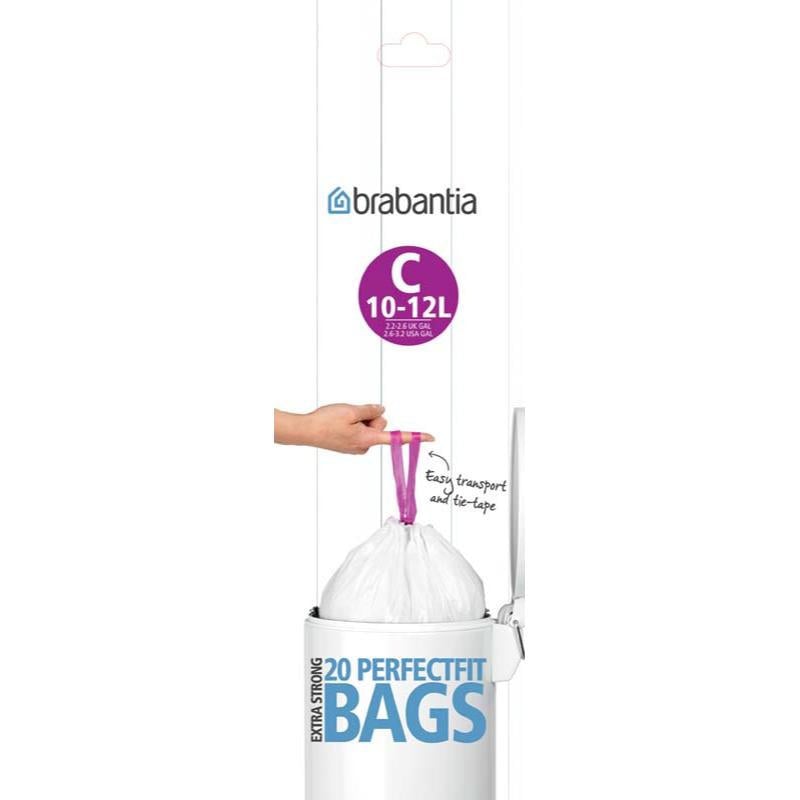 Brabantia Perfectfit Bags C 10-12L 20Pcs - Beyaz