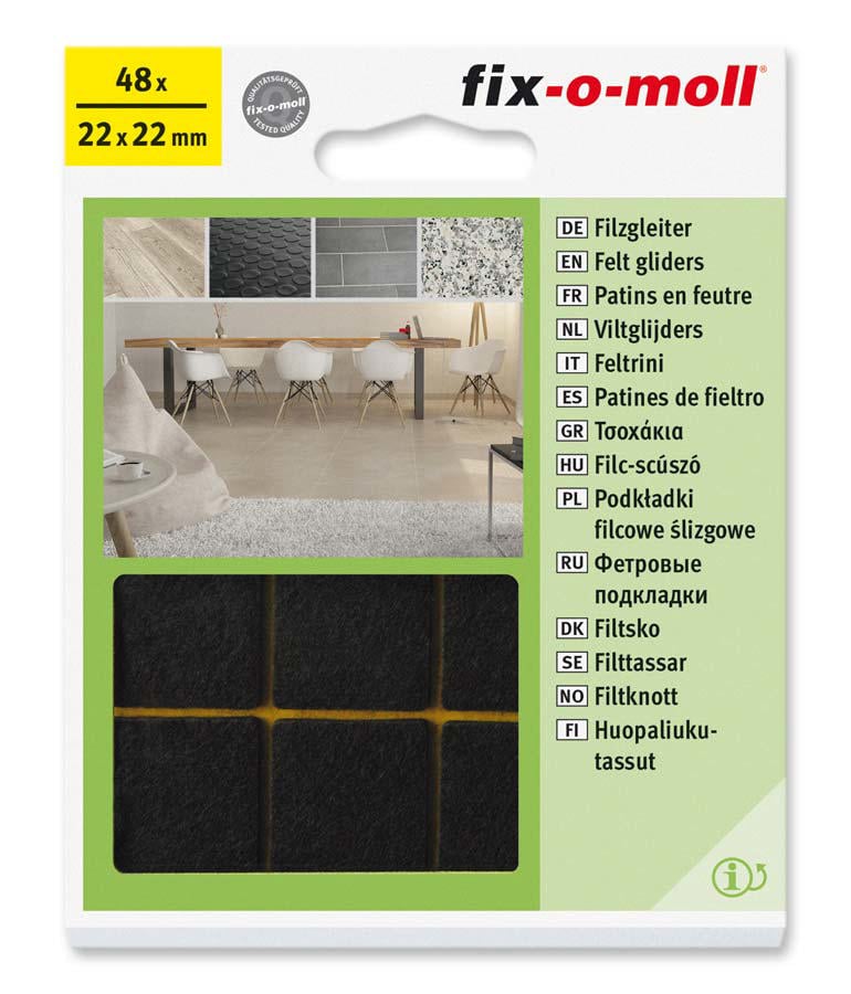 Fix 48 Keçe Kaydırıcı Kahverengi 22X22MM