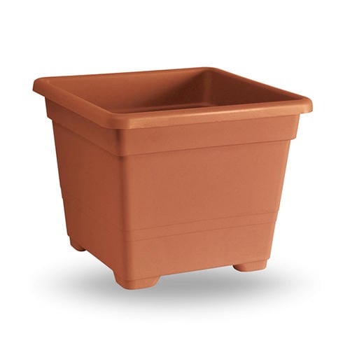 Veca Plastik Kare Tabak 27X27Cm Terracotta