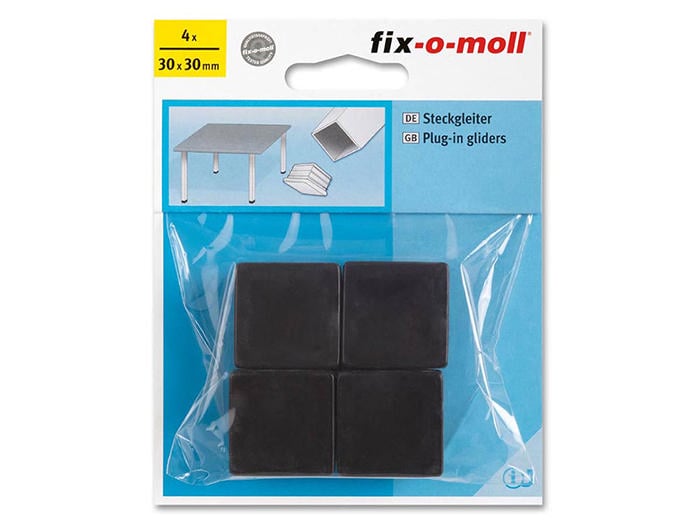 Fix Tak-Çıkar Kayan Ayak Siyah 4 Adet 30Mm