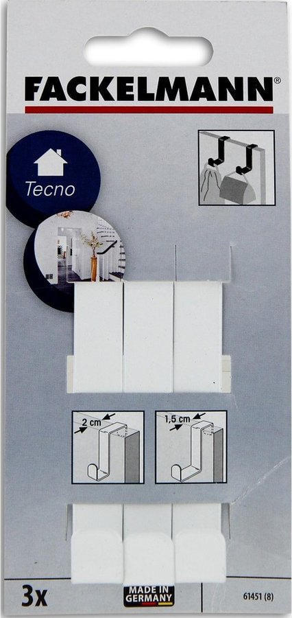 Fackelmann Tecno 3'lü Kapı Askısı Paslanmaz Çelik