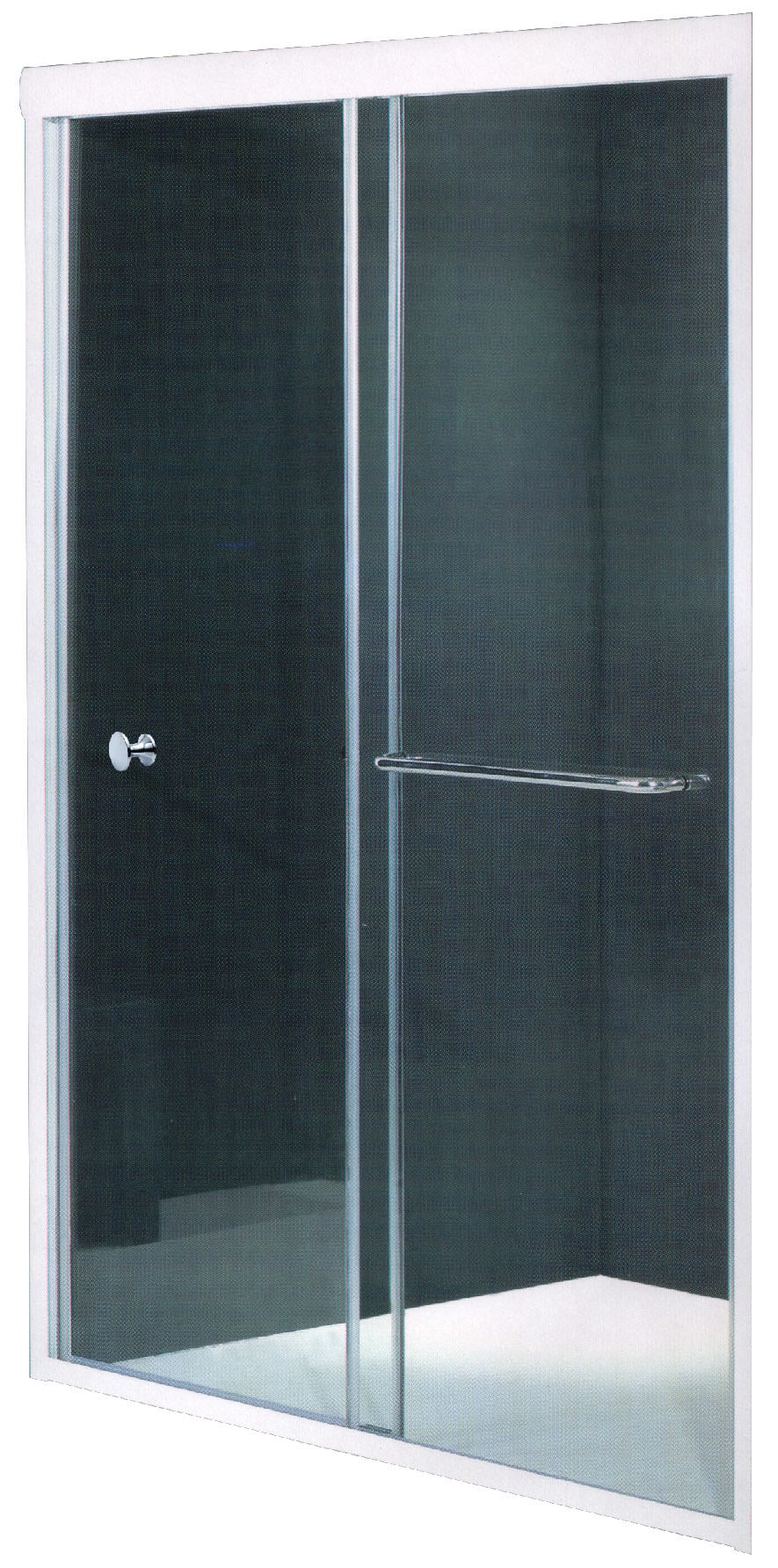 Roma Duvardan Duvara Duş Kabini Sl/G 105-110X185Cm 6Mm Krom Çerçeve/Şeffaf Cam